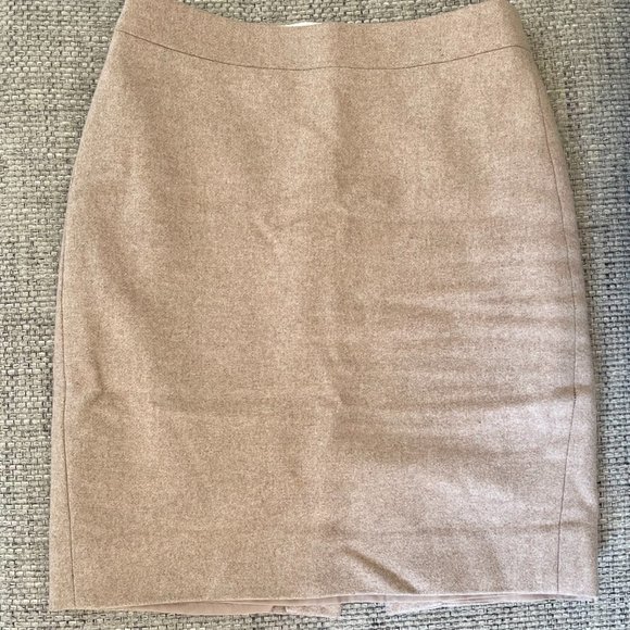 J. Crew The Pencil Skirt Double Serge Wool; Tan; sz 00 - Picture 5 of 5